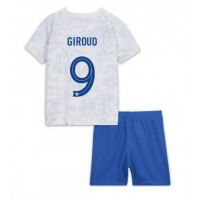 Frankrig Olivier Giroud #9 Udebanesæt Børn VM 2022 Kortærmet (+ Korte bukser)